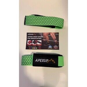 Weight Lifting Wrist Straps 2 Pack Non-Slip Gym Deadlift Strength Training Green